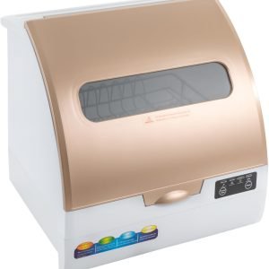 Portable Countertop Dishwasher, Compact Tableware Washing Machine, 360° Spray and 167℉ High-Temperature Wash, Heavy Wash/Fast Wash/Fruit&Vegetable Wash/Disin-fection 4 Option Functions