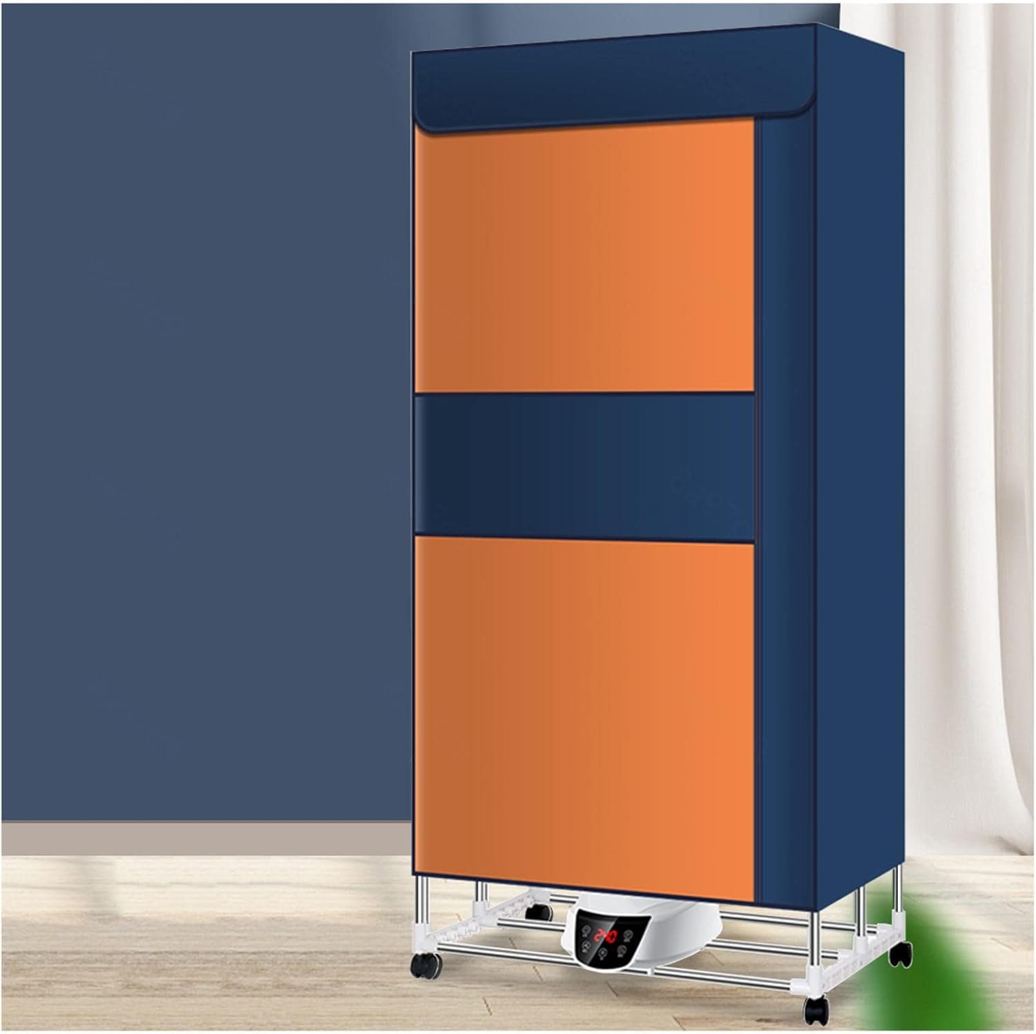 Electric Clothes Dryer, Clothes Airer Indoor Folding, Multiple Gears Overheat Protection Electric Dryer, Touch Screen Large Space Drying Rack Laundry Energy Saving The New