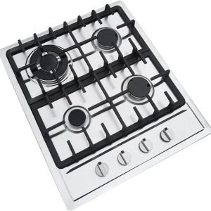 4 Burner Gas Stove 24 Inch Commercial Gas Range Natural Gas Cooktop With Flame-Out Protection For Kitchen Apartment