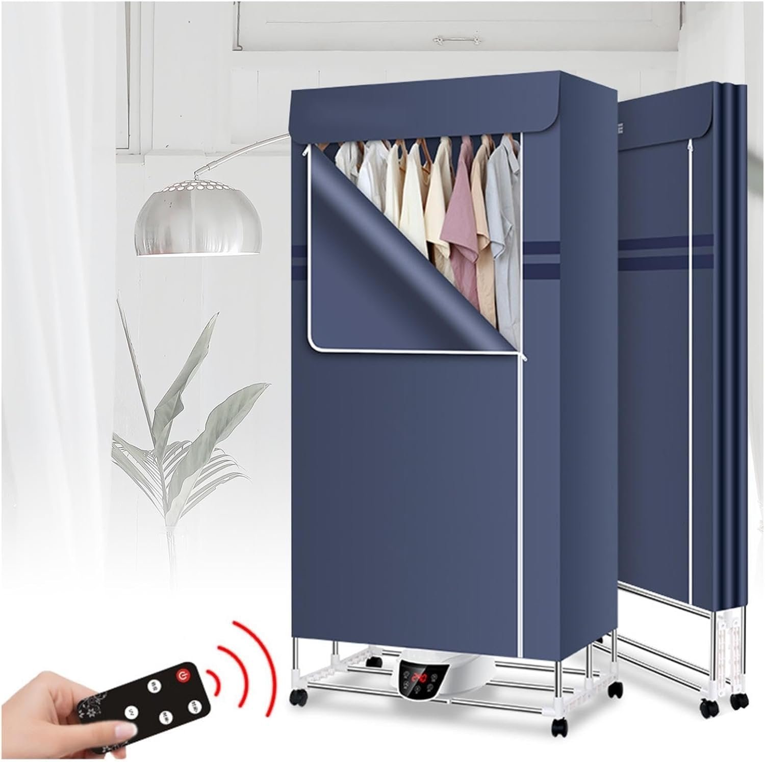 Apartment clothes dryer, Large Space Winter Constant Temperature Clothes Airer Electric Dryer, for Apartments, Dorms, RVs (Color : Grey)