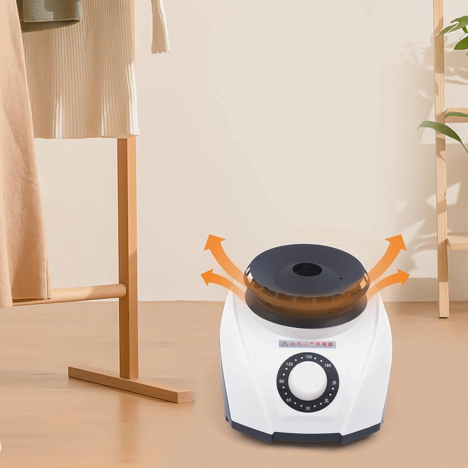 Restokki 1200W Mini Electric Laundry Dryer, Portable Super Quiet Warmer for Clothes Shoes,Super Quiet, Energy Saving, Warmer Clothes Dryer for Apartment Home (8.3 * 7.1inch) - Image 8