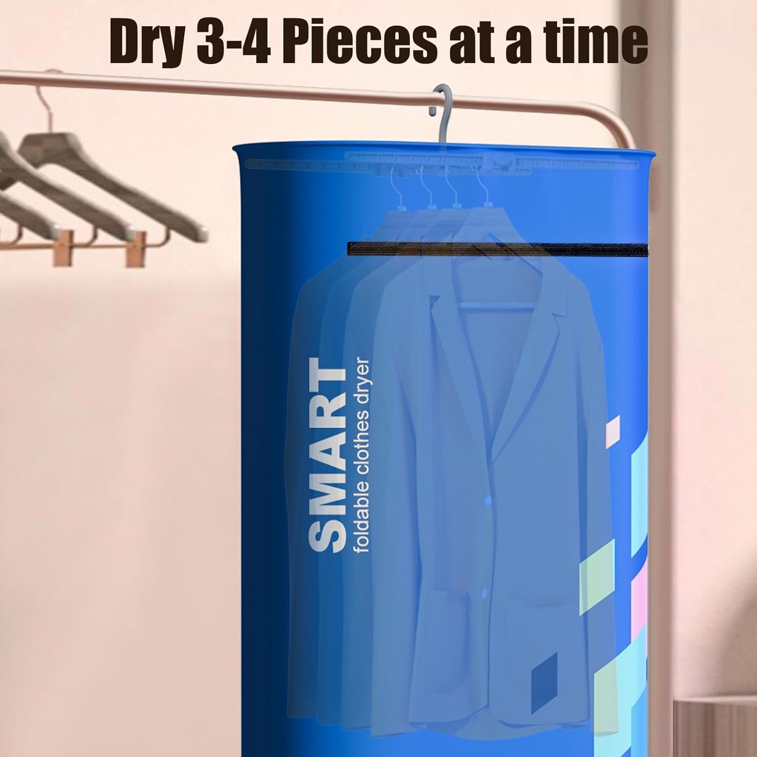 Portable Clothes Dryer, Small Compact Foldable Electric Drying Machine with Dry Bag for Travel,RV, Home,Apartment (wizi02) - Image 4