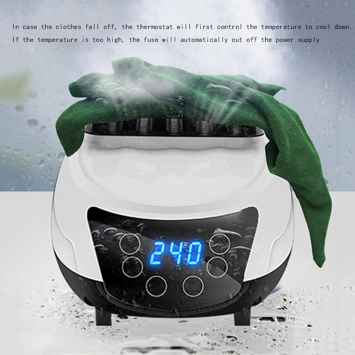 Favourite Six-Button 1500w Foldable 1.5-Meter Portable air Dryer Energy-Saving Dryer Household Electric Dryer Available in Three Colors (Color : Blue, Small : 1.7m) - Image 6
