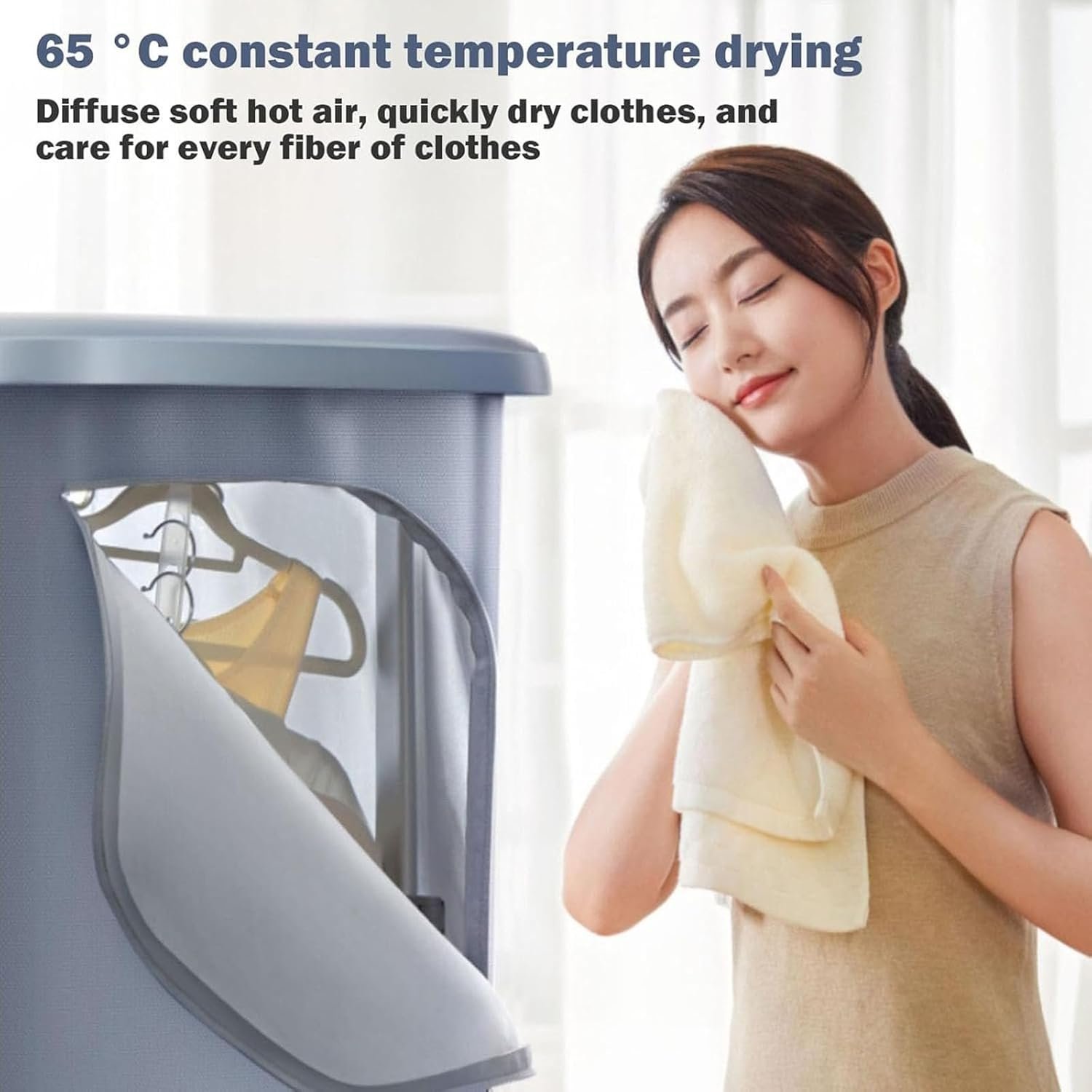 Electric Clothes Dryer - Portable Heated Clothes Airer with 360 Min Timer for Travel and Apartments - Efficient Drying Solution for Small Spaces - Image 7
