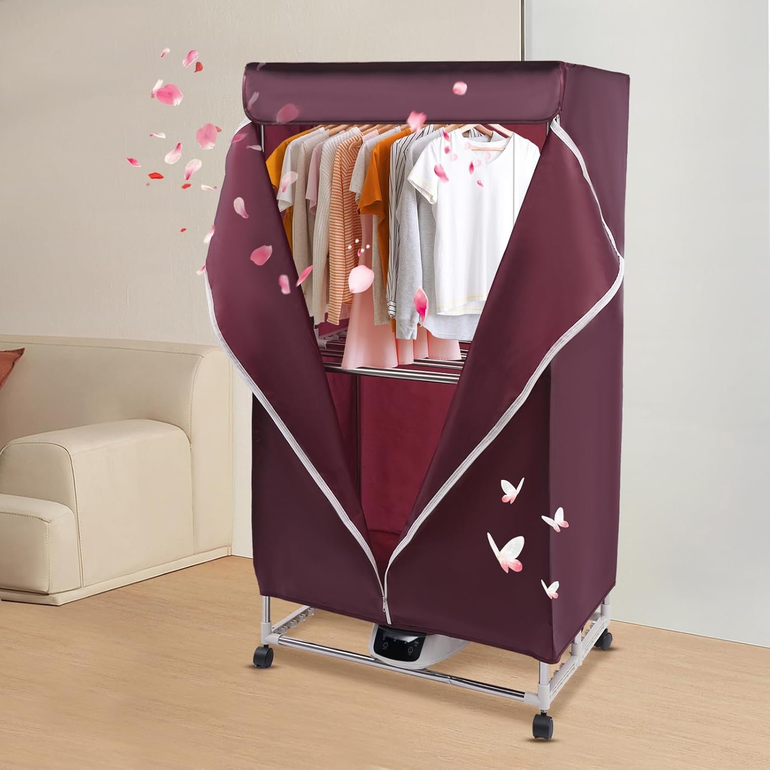Clothes Dryer, Portable Travel Mini 1500W Dryer Machine 66.14lb Capacity Electric Dryer for Dry Clothes, Towels, Jeans - Image 5