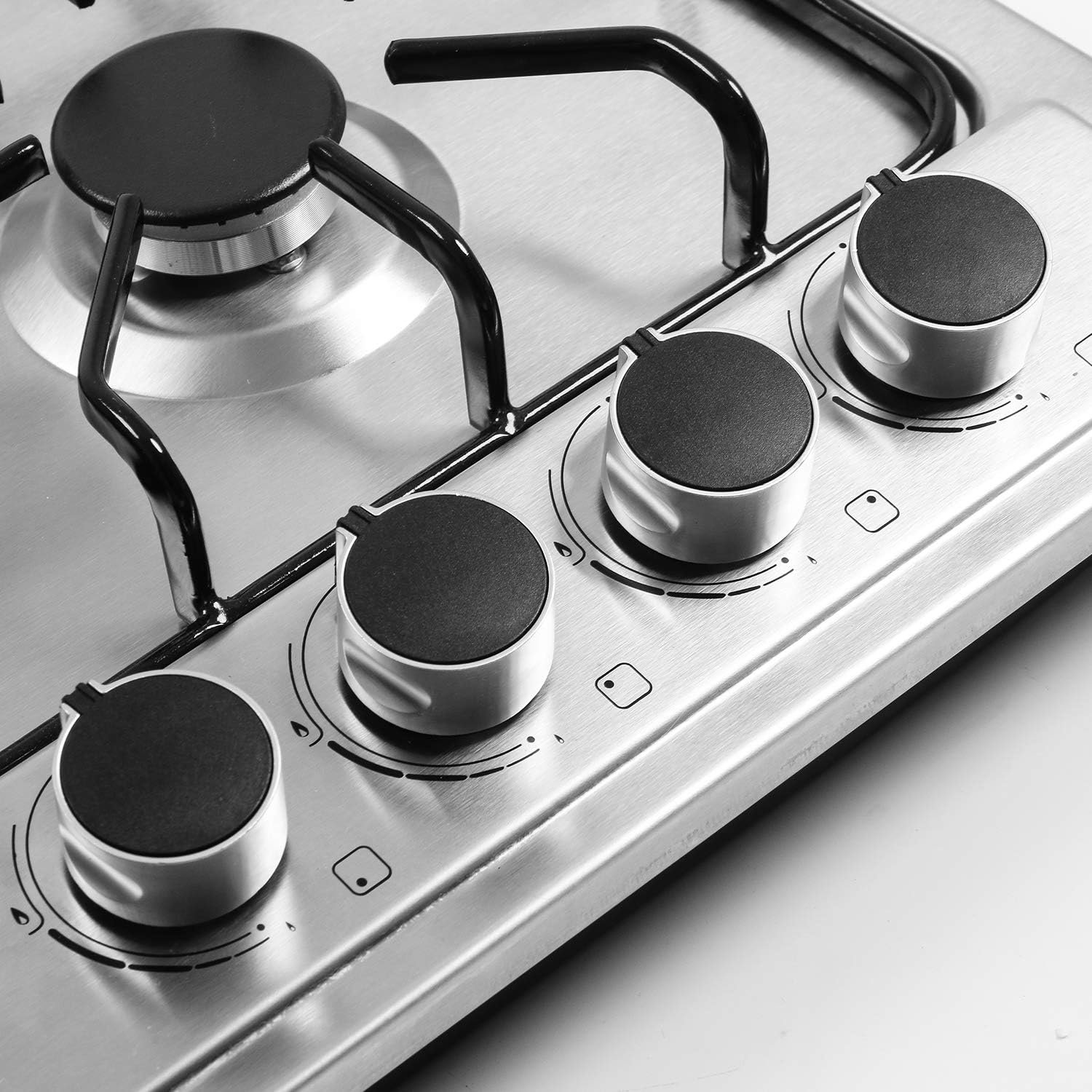 22″x20″ Built in Gas Cooktop 4 Burners Stainless Steel Stove with NG/LPG Conversion Kit Thermocouple Protection and Easy to Clean (20Wx22L) - Image 5