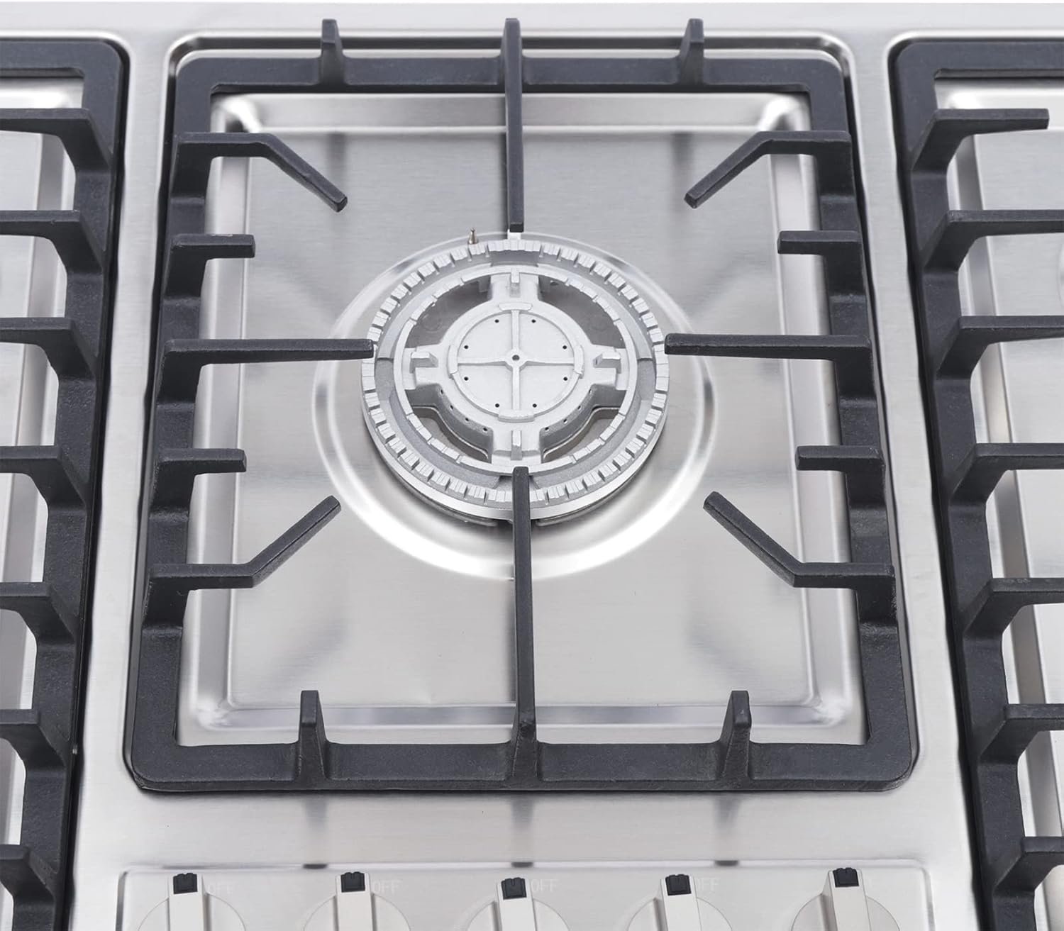 34x20In Built in Gas Cook-top,5 Burner Gas Stove Stainless Steel Cook-top Stove LPG/NG Gas Hob Kitchen Cooker Built-In Cook Stove (5 Burner) - Image 7