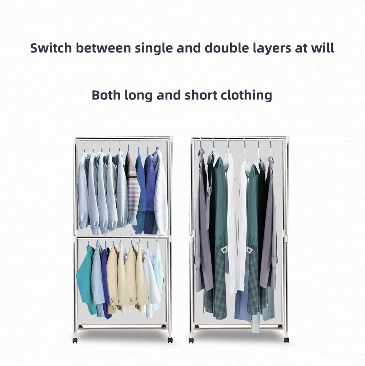 Electric dryers for Clothes, Heated Clothes Airer, Overheating Protection Intelligent Constant Temperature Clothes Airer, for Home (Color : A) - Image 4
