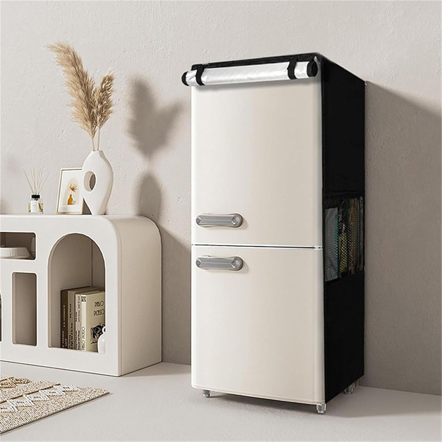 Refrigerator Dust Cover Vertical Refrigerator Protective Cover Refrigerator Waterproof Cover Side Size: 58.5x58.5x142cm - Image 4
