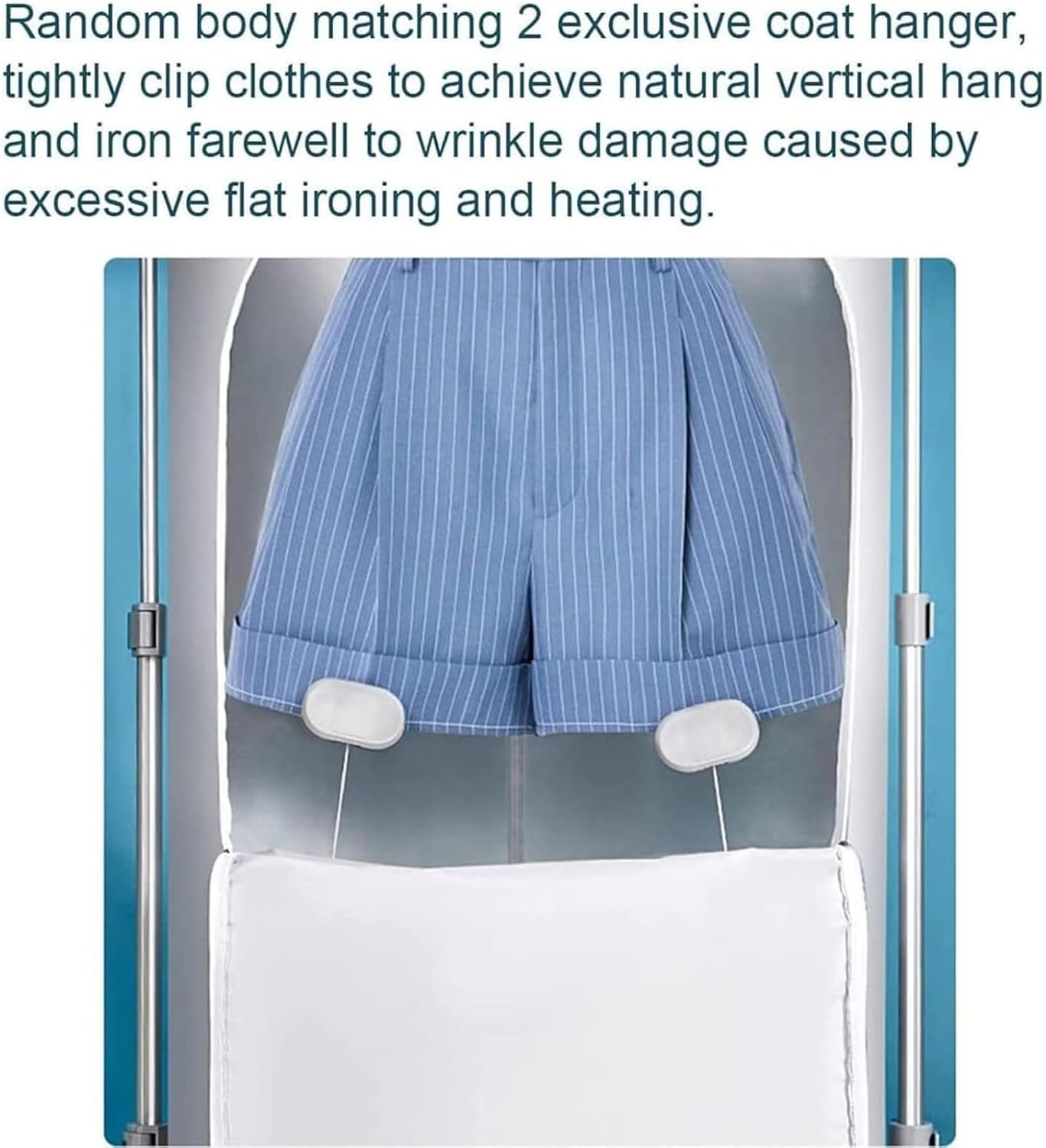 Electric Clothes Dryer, Automatic Ironing Machine, Portable Steam Drying Smart Machine, Ironing Clothes Folding Wrinkle Removal Machine with Remote Control, Foldable - Image 7
