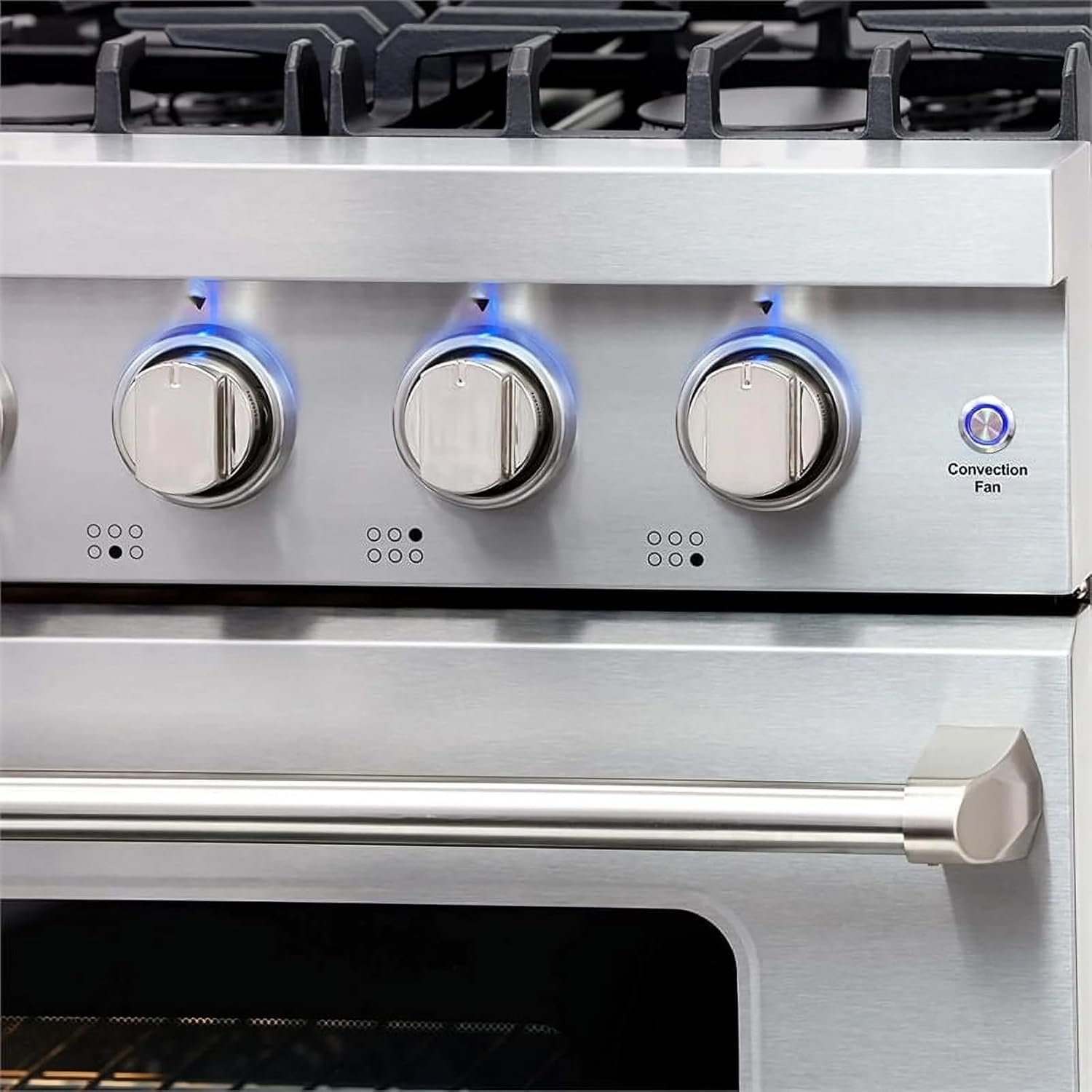 36-inch Pro-Style Natural Gas Range or Liquid Propane Gas Range with 6 high-powered Burners, 6.0 cu. ft. Convection Oven in Stainless Steel - Image 5