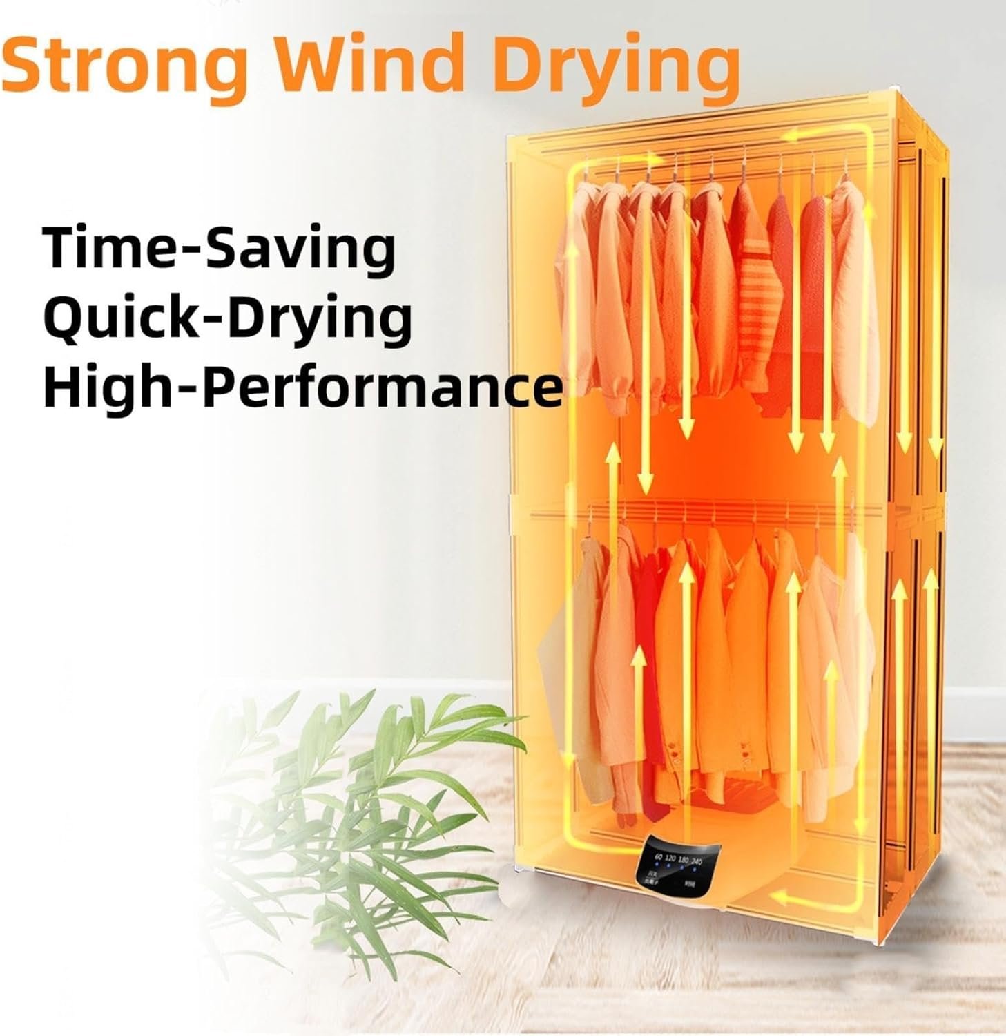 Electric dryers for Clothes, Heated Clothes Airer, Overheating Protection Intelligent Constant Temperature Clothes Airer, for Home (Color : A) - Image 3