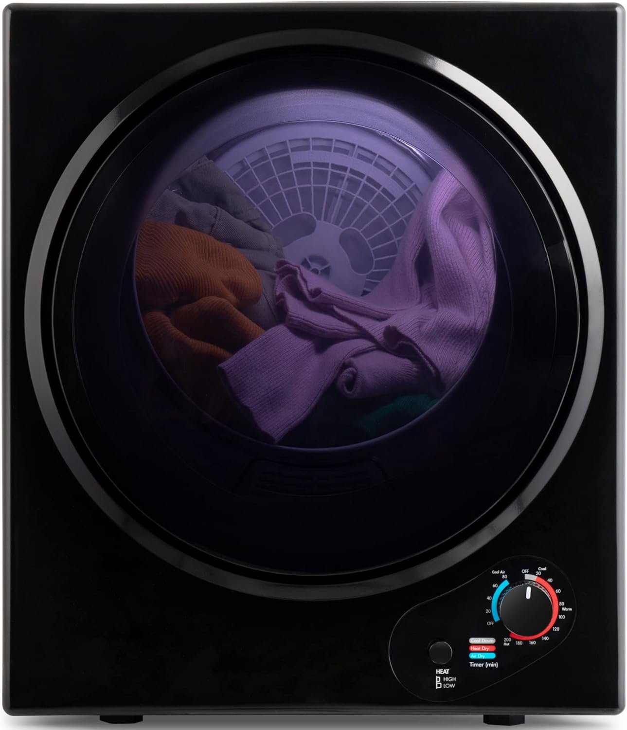 Electric Portable Clothes Dryer, Front Load Laundry Dryer for Apartments, Dormitory and RVs with Easy Knob Control, Wall Mount Kit Included - Image 6