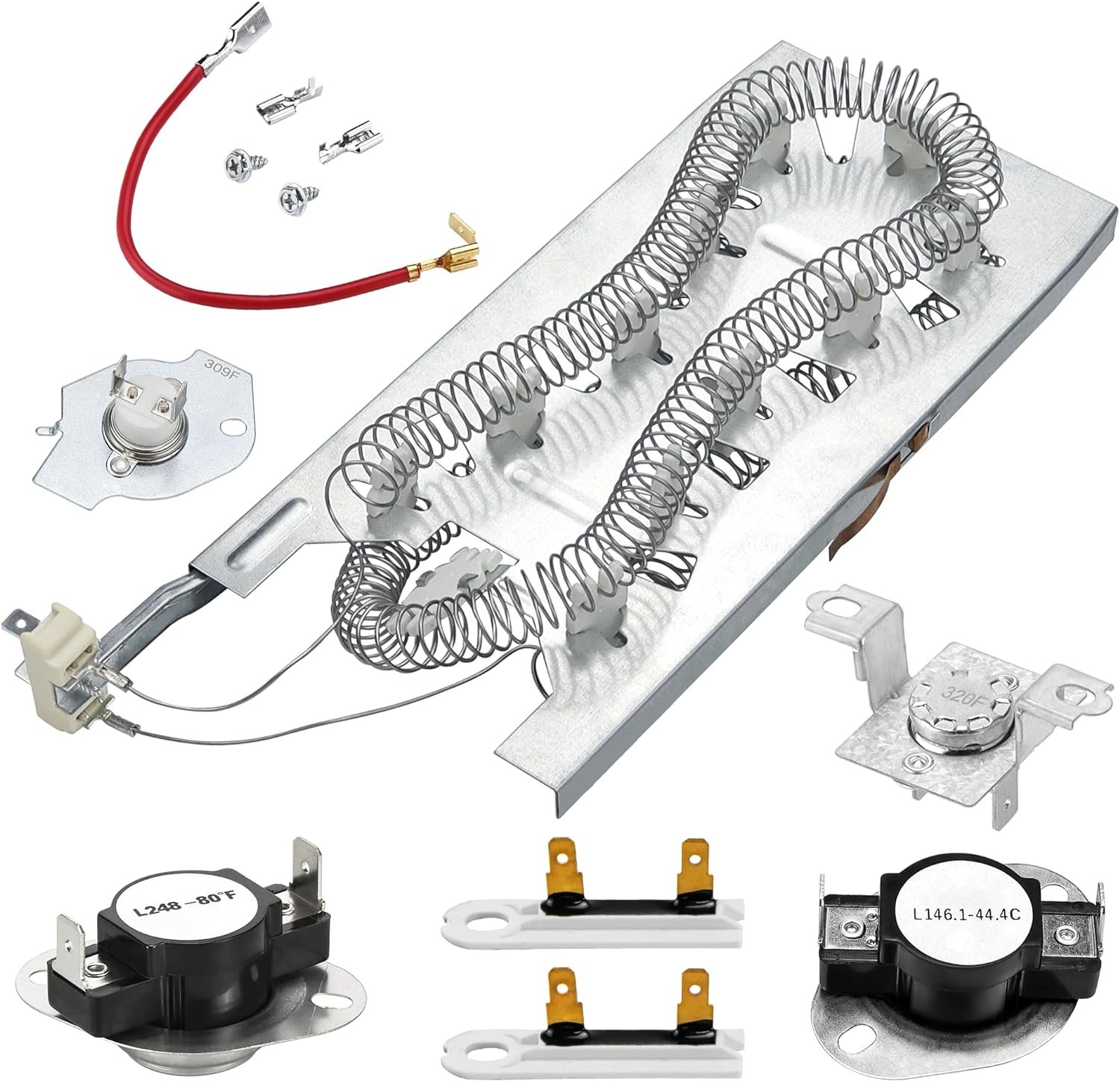 W11045584 3387747 8527865 Heating Element-Compatible with Kenmore Elite HE3 HE2 Maytag and Whirlpool Duet Cabrio Dryers,Replce AP6008281 WP3387747 | 5400w 240v