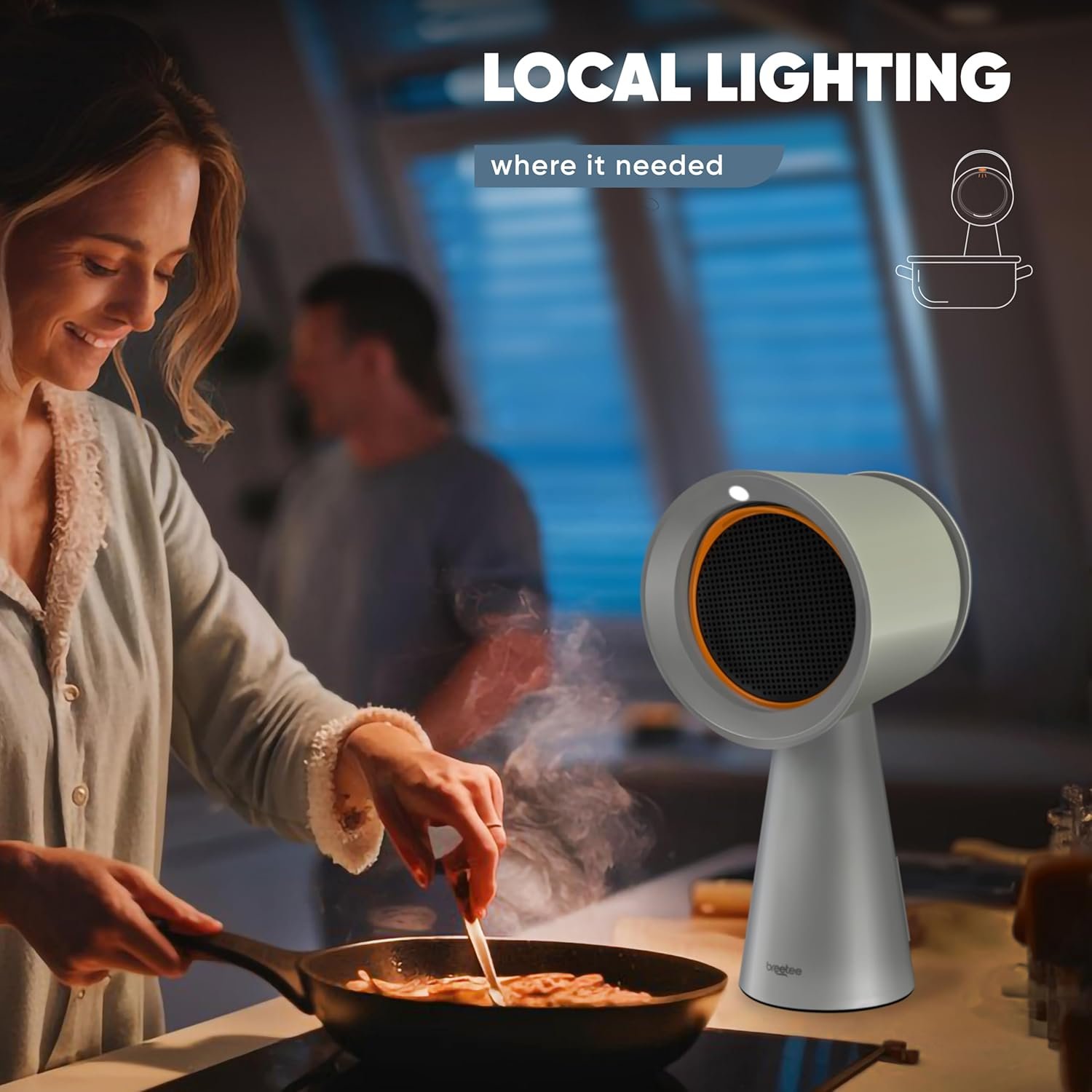 Portable Range Hood Kitchen - Powerful 3-Speed Suction Desktop Compact Range Hood with 2 Double Filter - Original Low Noise Kitchen Exhaust Fan with 2 Carbon Filters, Large Oil Collection Cup - Image 7