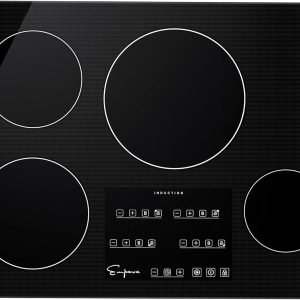 Empava 30” Electric Stove Induction Cooktop with 4 Power Boost Burners Smooth Surface Vitro Ceramic Glass in Black, 30 Inch